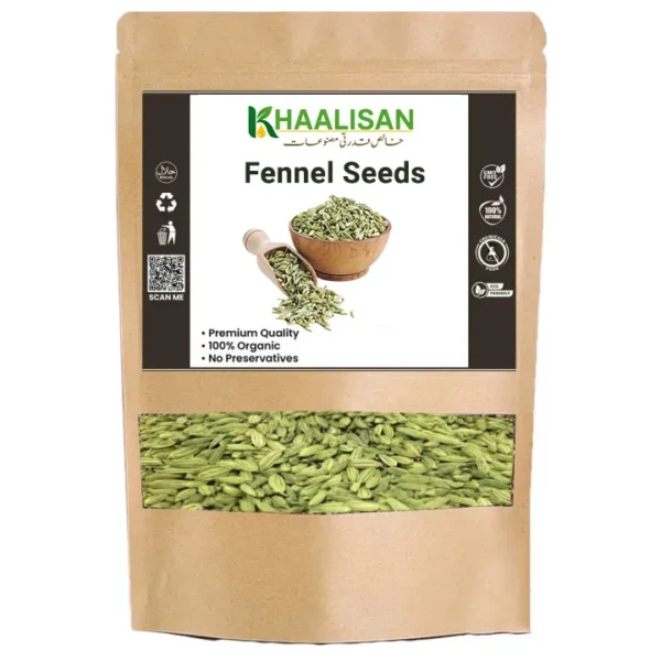 Fennel Seeds (سونف) are a powerful digestive aid, rich in antioxidants and nutrients. Known to freshen breath, ease bloating, and support detox. 100% pure and premium quality from Khaalisan.com – ideal for after-meals, herbal teas, or sweet dishes. Buy fennel seeds (Saunf / سونف) at Best Price in Pakistan - Khaalisan.com