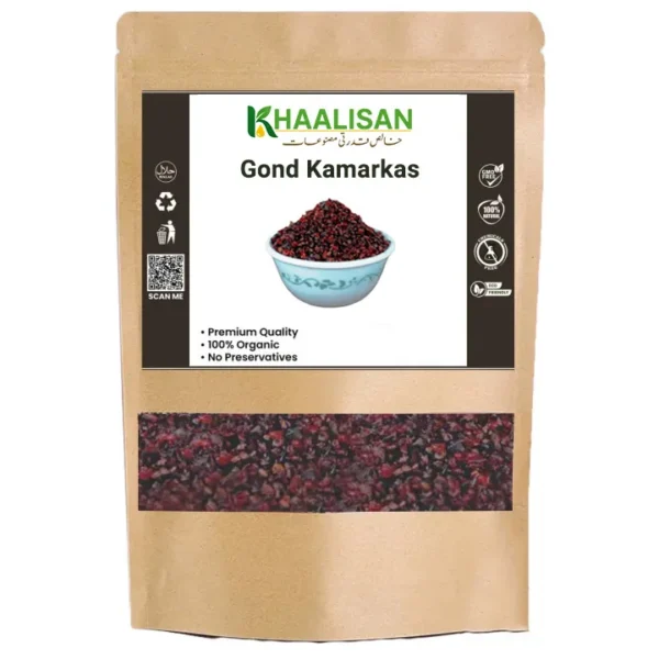 Gond Kamarkas (گوند کمرکس) – Back Pain, Strength, Postnatal | Khaalisan.com Gond Kamarkas (گوند کمرکس) is a powerful herbal gum used for strengthening the back, healing after childbirth, and relieving joint pain. 100% pure and natural from Khaalisan.com – ideal for desi remedies, panjeeri, and herbal tonics.